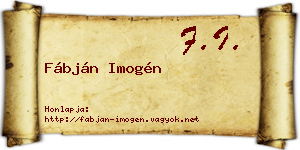Fábján Imogén névjegykártya